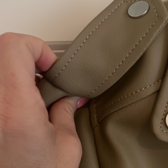 Deadwood vegan leather jacket. Worn Once. Amazing olive color. Very warm. - Picture 6 of 8